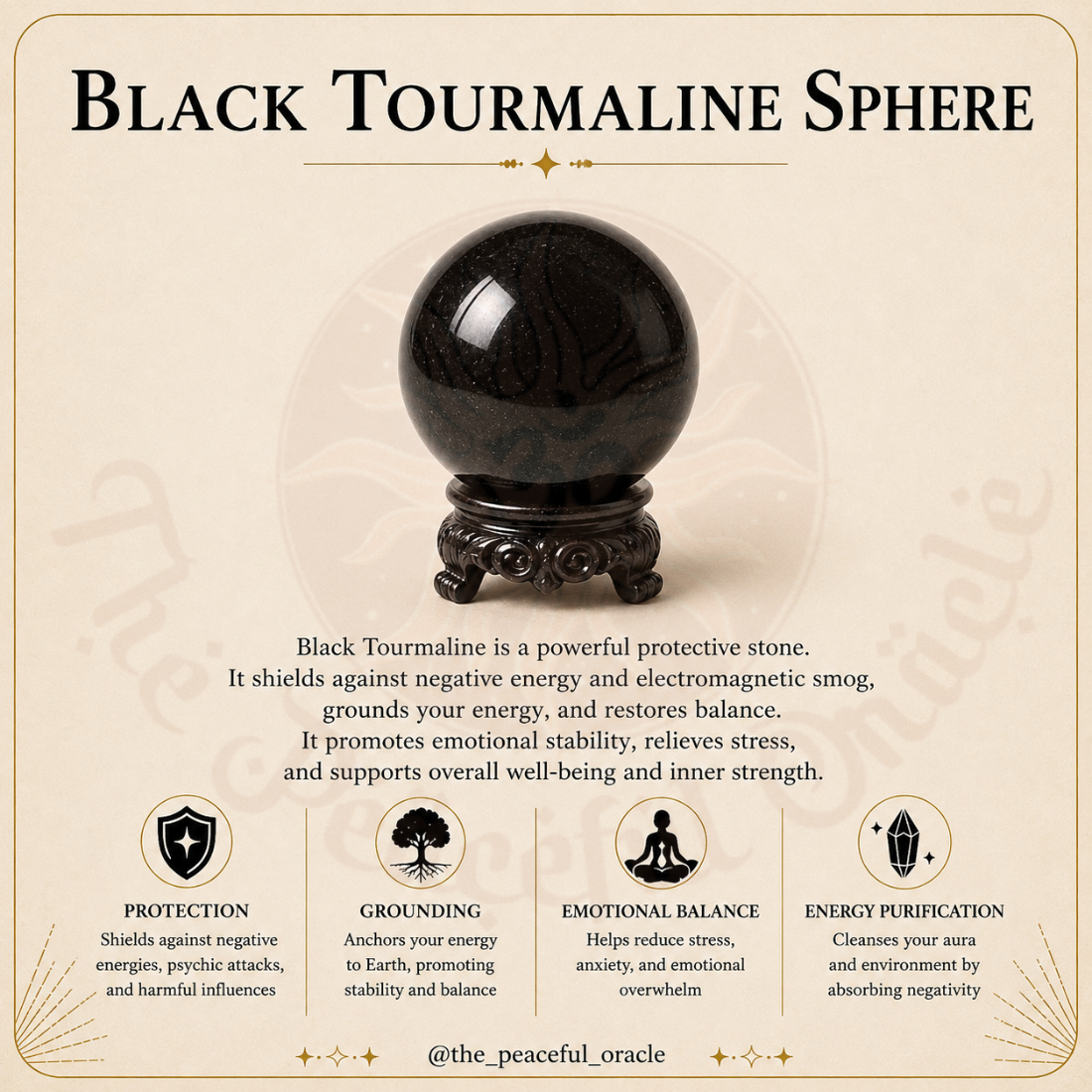 Black Tourmaline Sphere