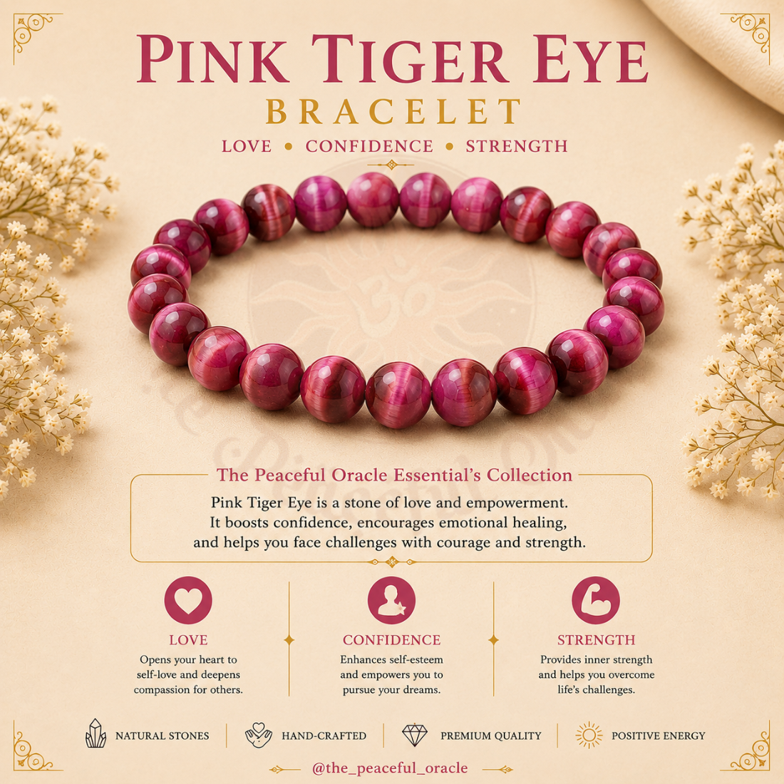 Pink Tiger Eye Bracelet