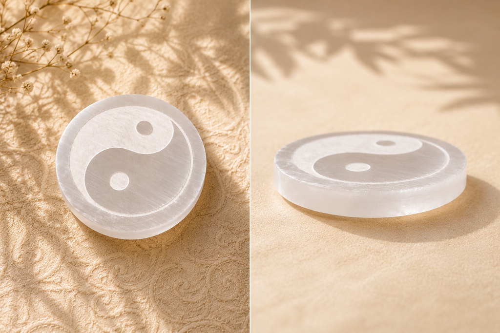Infinity Selenite Plate (YING YANG)