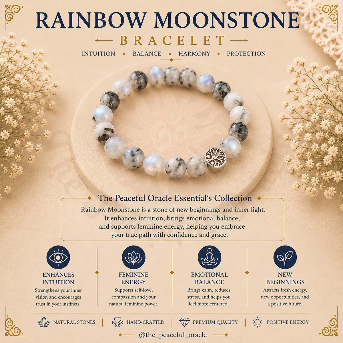 Rainbow Moonstone Bracelet