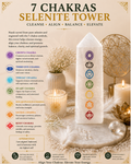 7 Chakra Selenite Tower