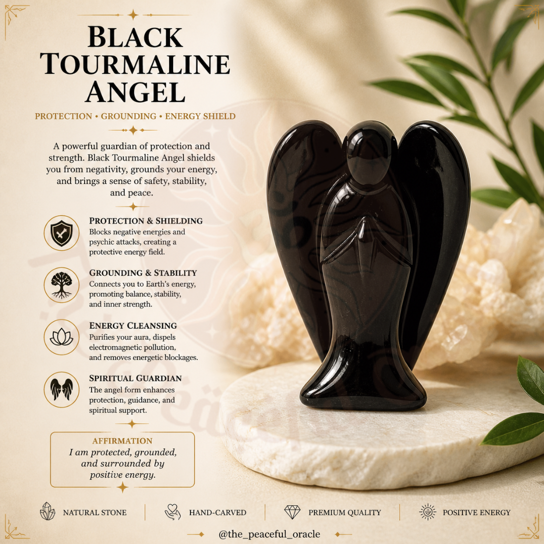 Black Tourmaline Angel