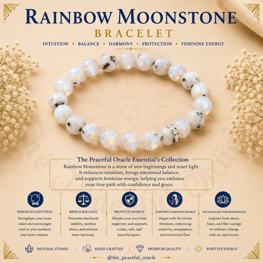 Rainbow Moonstone Bracelet