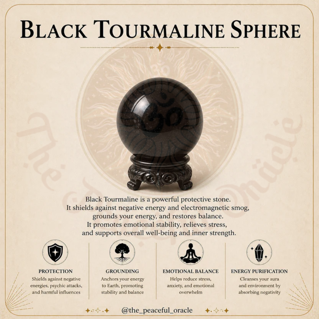 Black Tourmaline Sphere