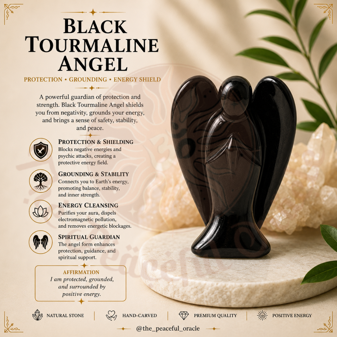 Black Tourmaline Angel