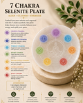 7 Chakra Selenite Plate