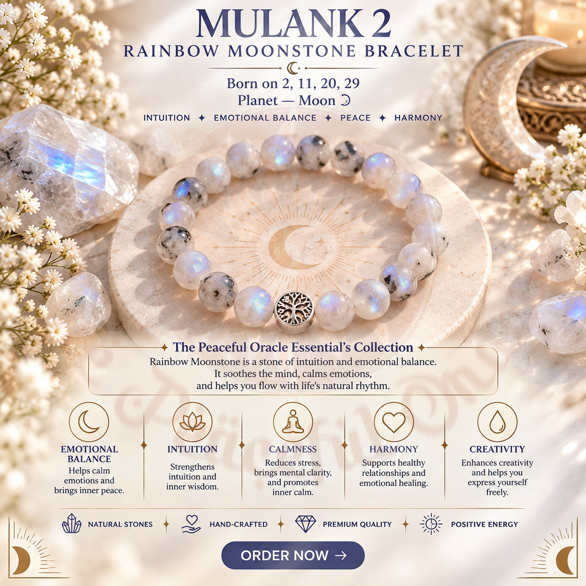 Mulank 2 Rainbow Moonstone
