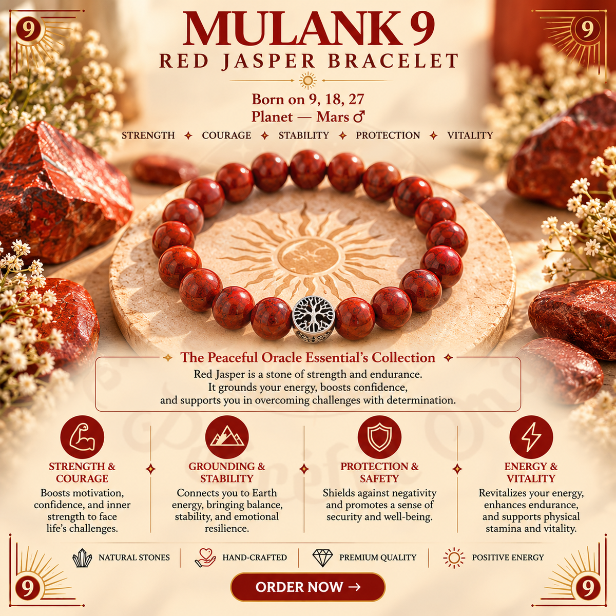 Mulank 9 Red jasper