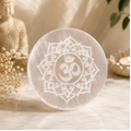OM Symbol Selenite Plate