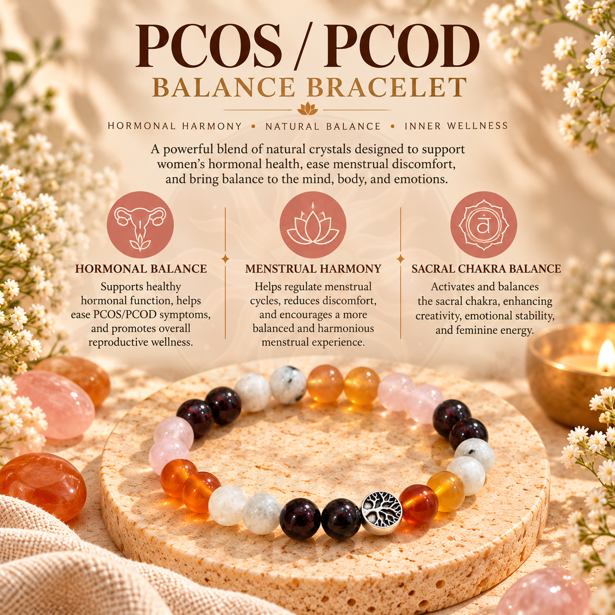 Pcos/Pcod Balance Bracelet