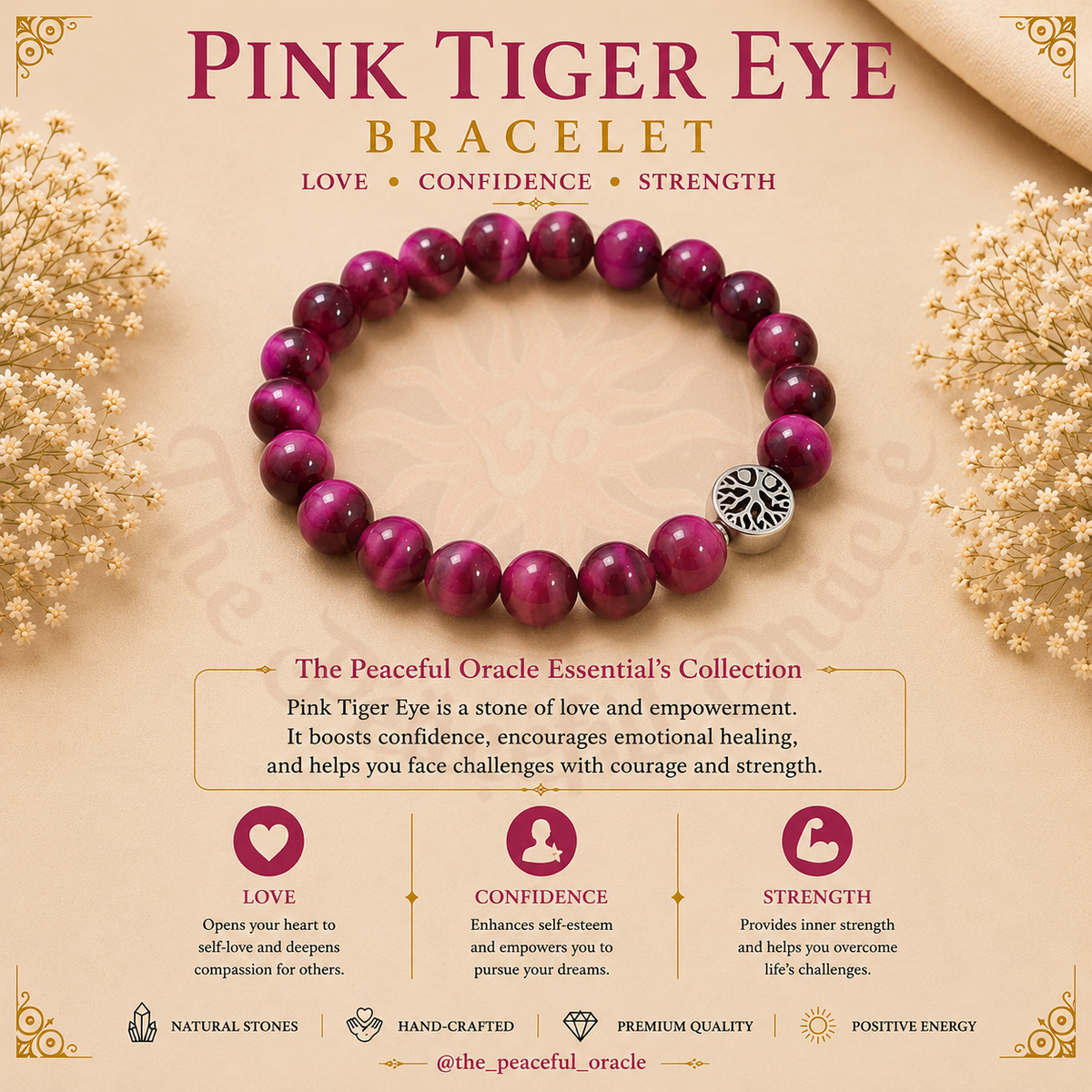 Pink Tiger Eye Bracelet