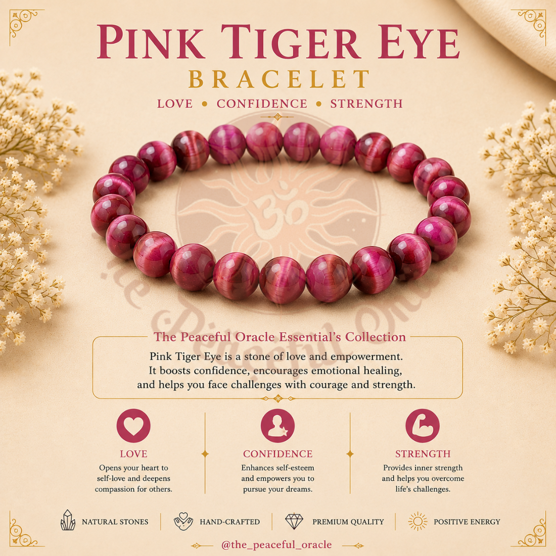 Pink Tiger Eye Bracelet