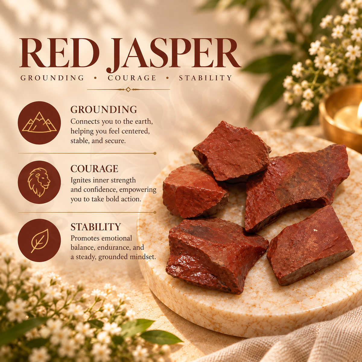Raw red jasper