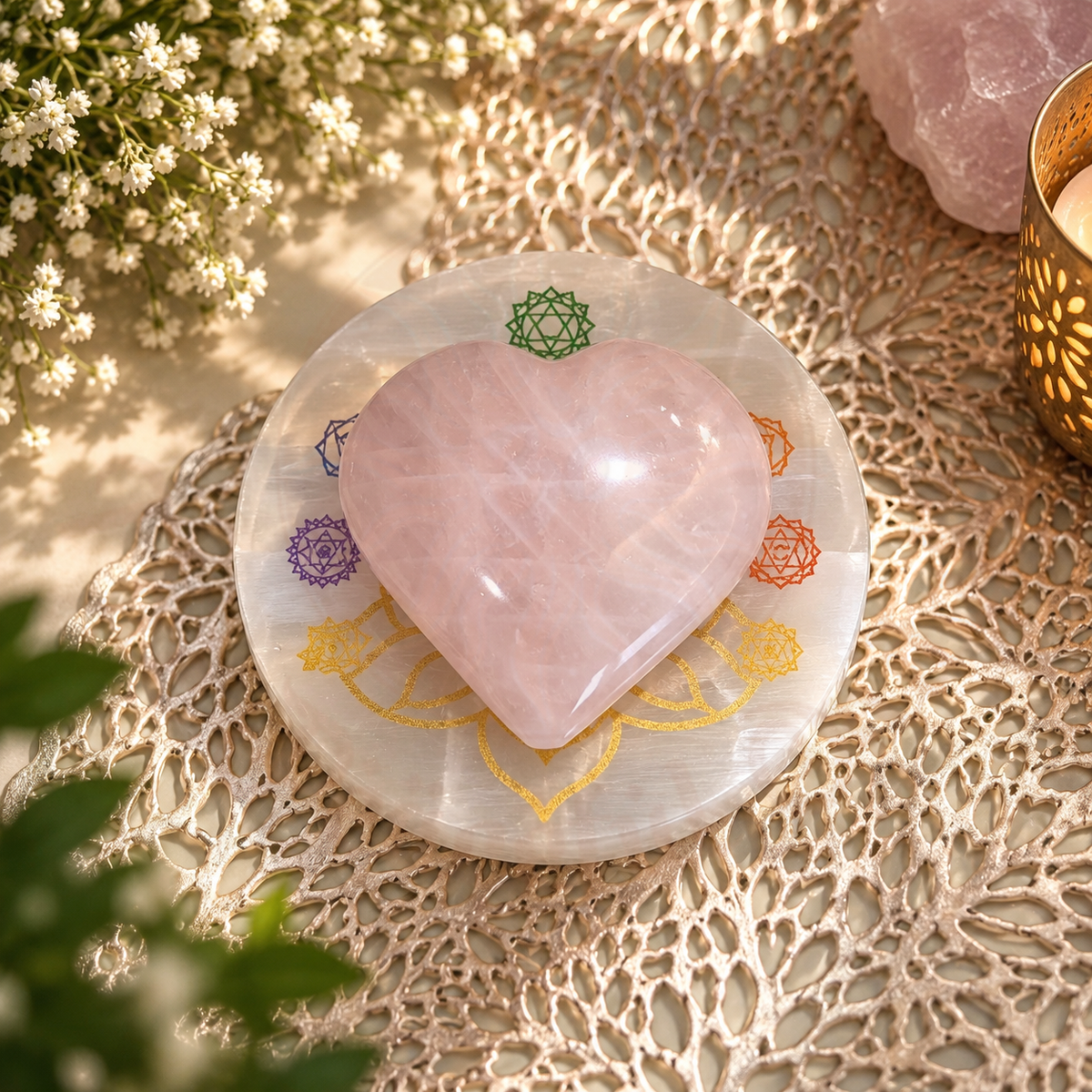 Meditation Selenite Plate