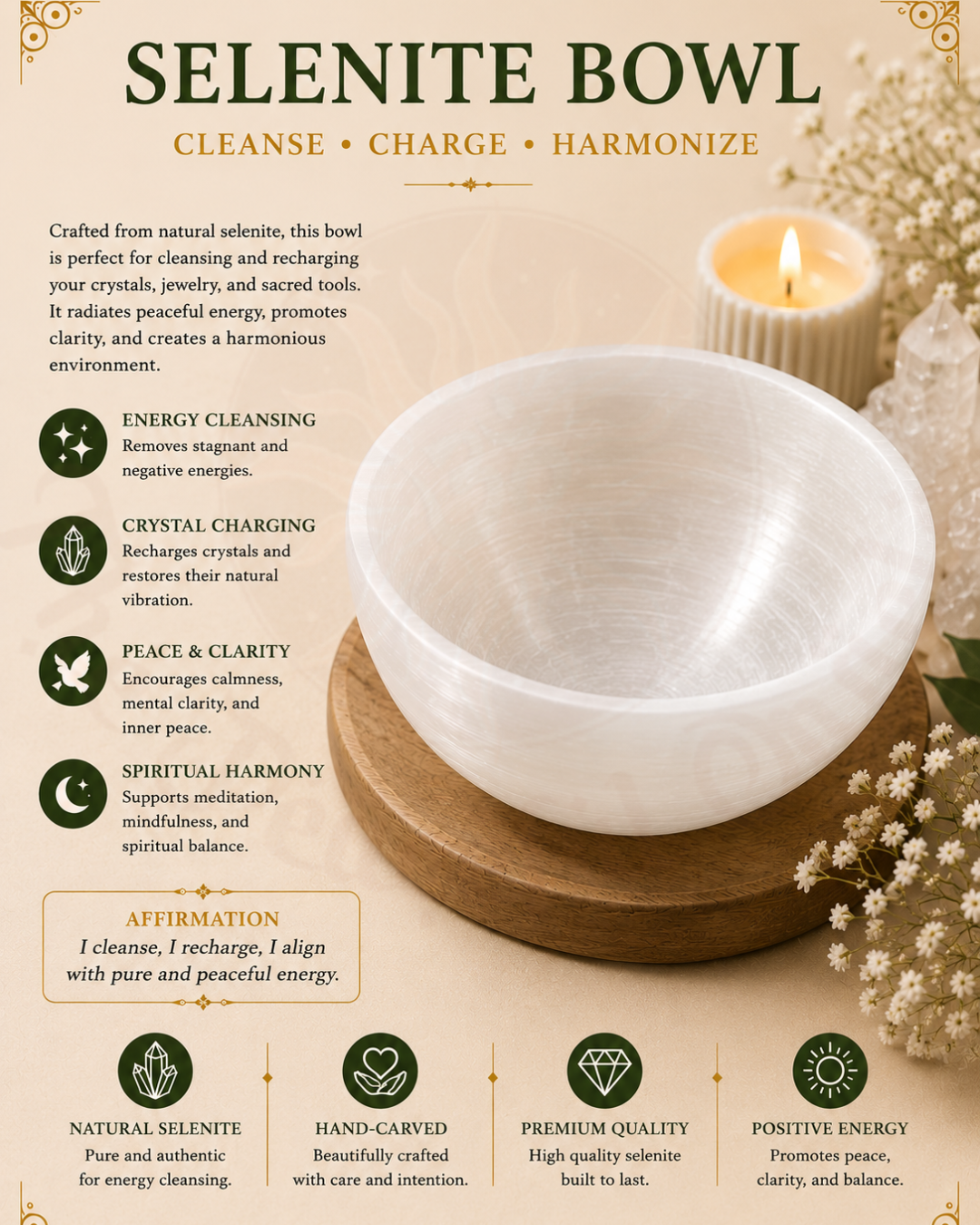 Selenite Bowl