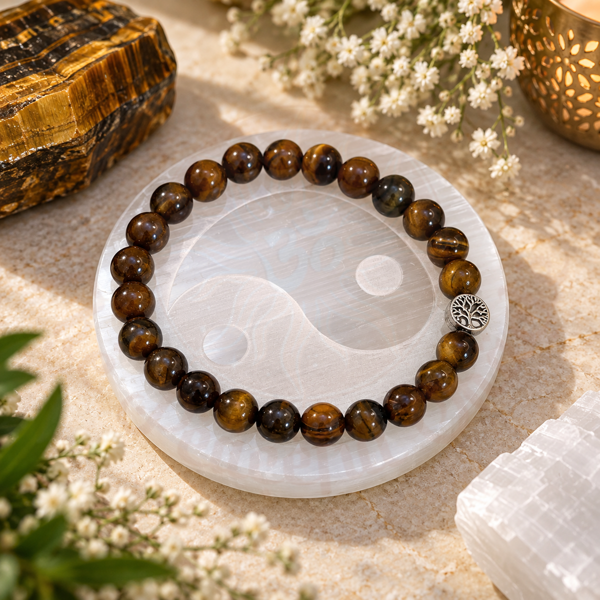 Infinity Selenite Plate (YING YANG)